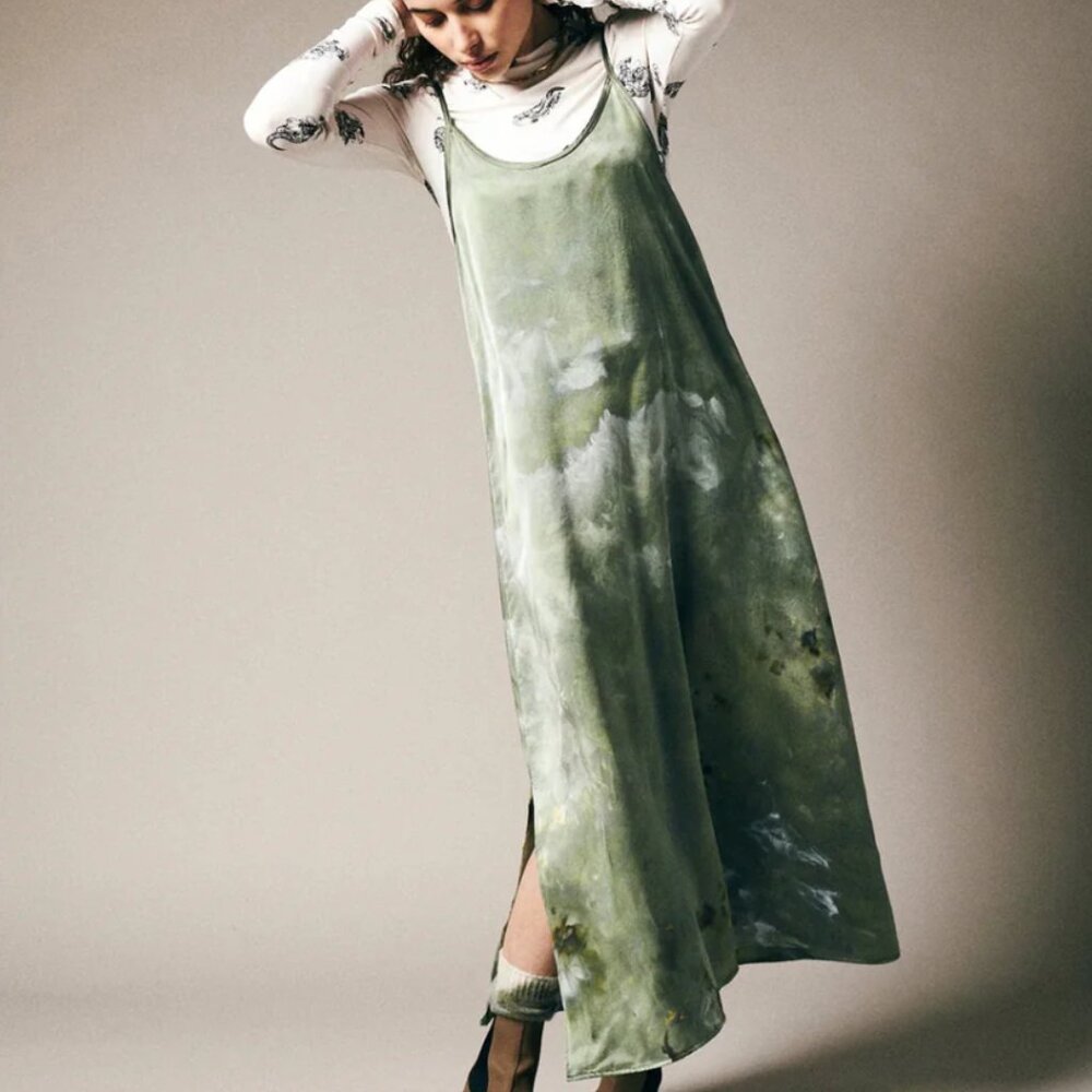 Riverside Tool & Dye Silk Slip Dress